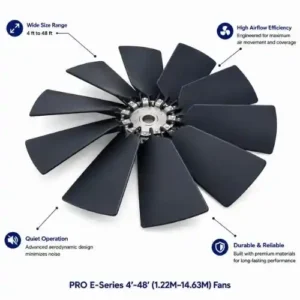 PRO E-Series 4′–48′ (1.22M–14.63M) Fans