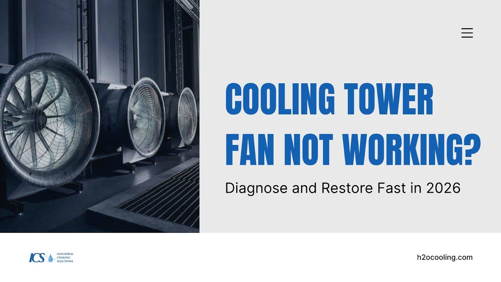 cooling tower fan not working