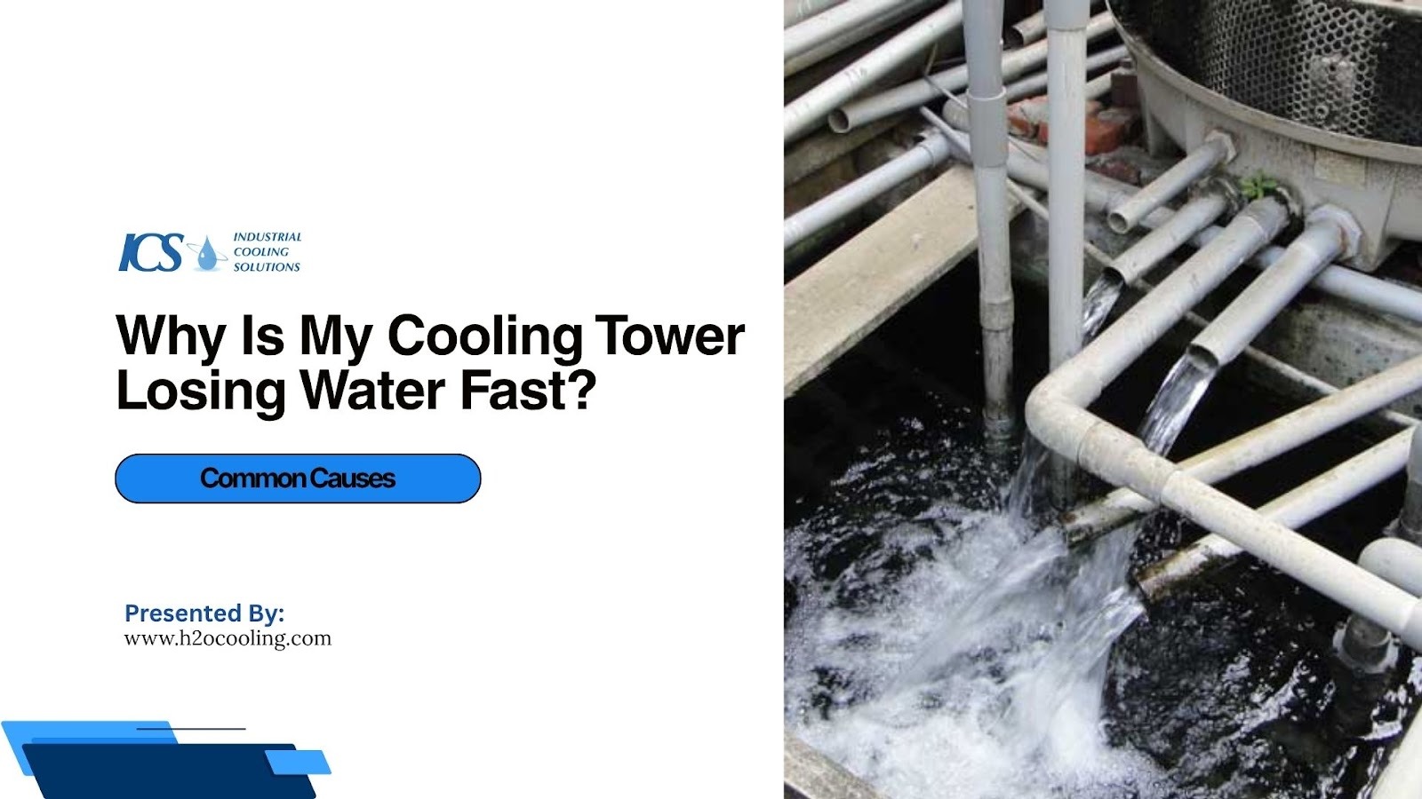 cooling tower losing water