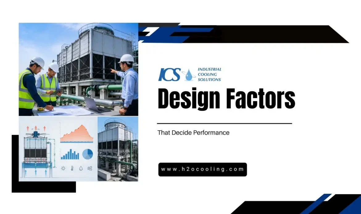 A presentation slide titled “Cooling Tower Thermal Storage Integration” features the ICS logo, a website link, and a photo of large industrial cooling towers and pipes at sunset.