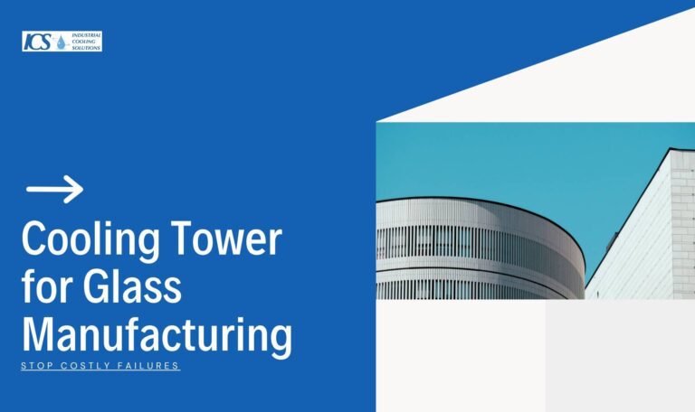 cooling tower for glass manufacturing